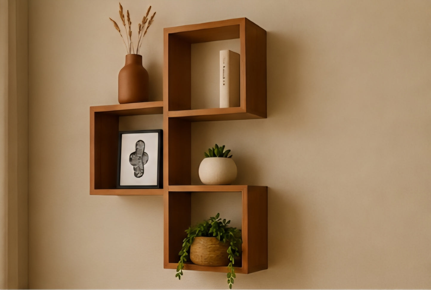 Modern Wooden Floating Wall Shelf