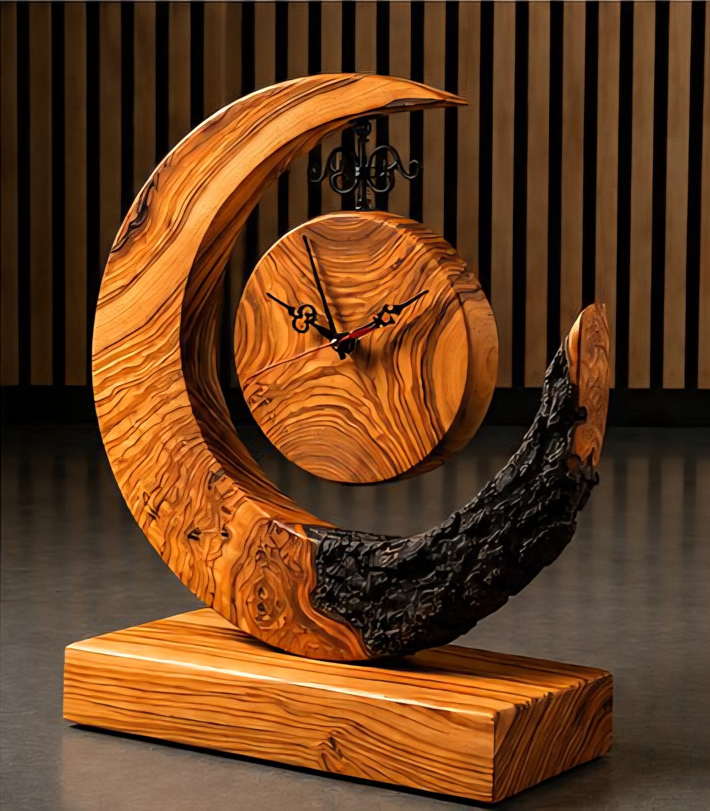 Handcrafted Moon Clock