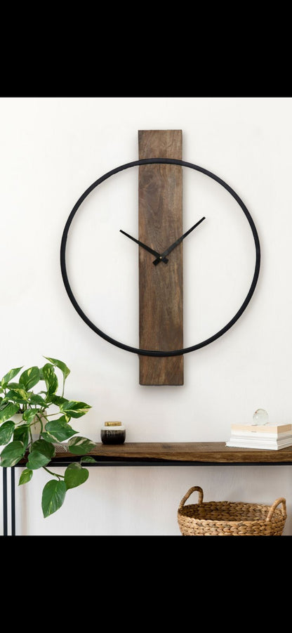 Modern Minimalist Wooden Wall Clock