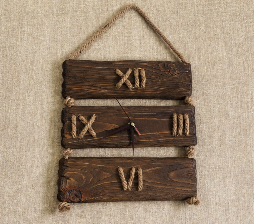 Rustic  Wooden Wall Clock