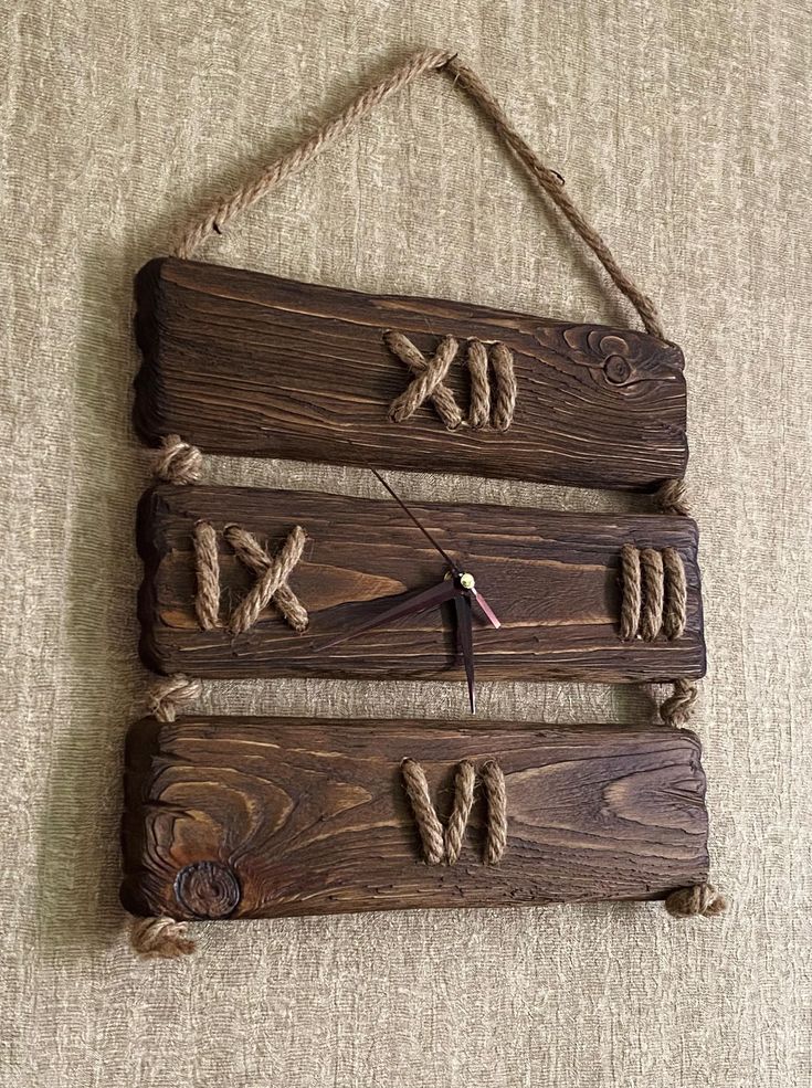 Rustic  Wooden Wall Clock