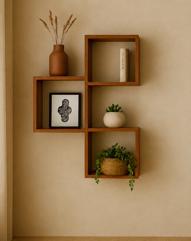 Modern Wooden Floating Wall Shelf