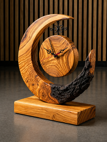 Handcrafted Moon Clock